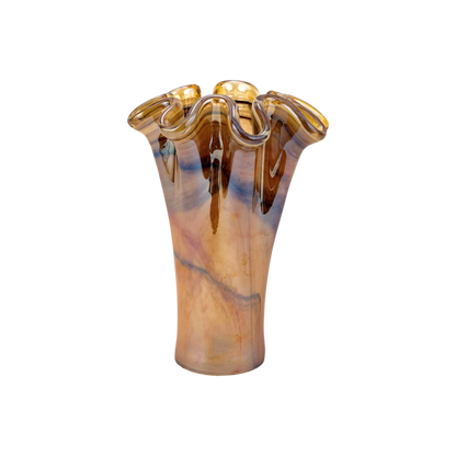 Onda Glass Tortoiseshell Short Vase