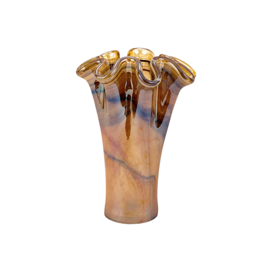 Onda Glass Tortoiseshell Short Vase