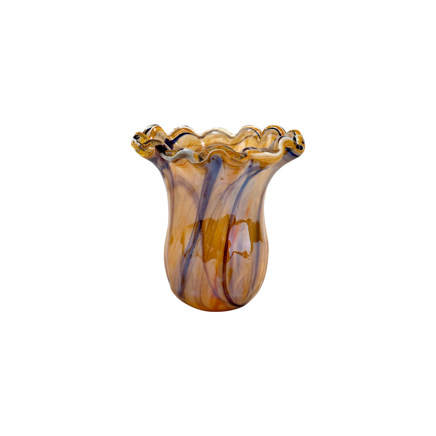 Onda Glass Tortoiseshell Small Tulip Vase