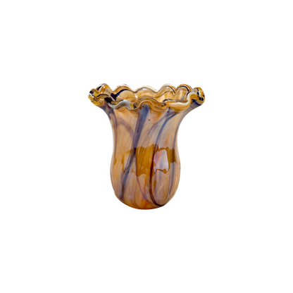 Onda Glass Tortoiseshell Small Tulip Vase