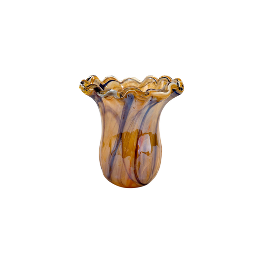 Onda Glass Tortoiseshell Small Tulip Vase
