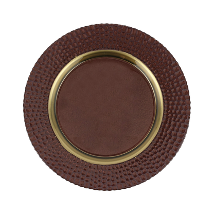 Pelli Glass Charger - Brown
