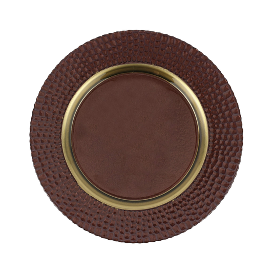 Pelli Glass Charger - Brown