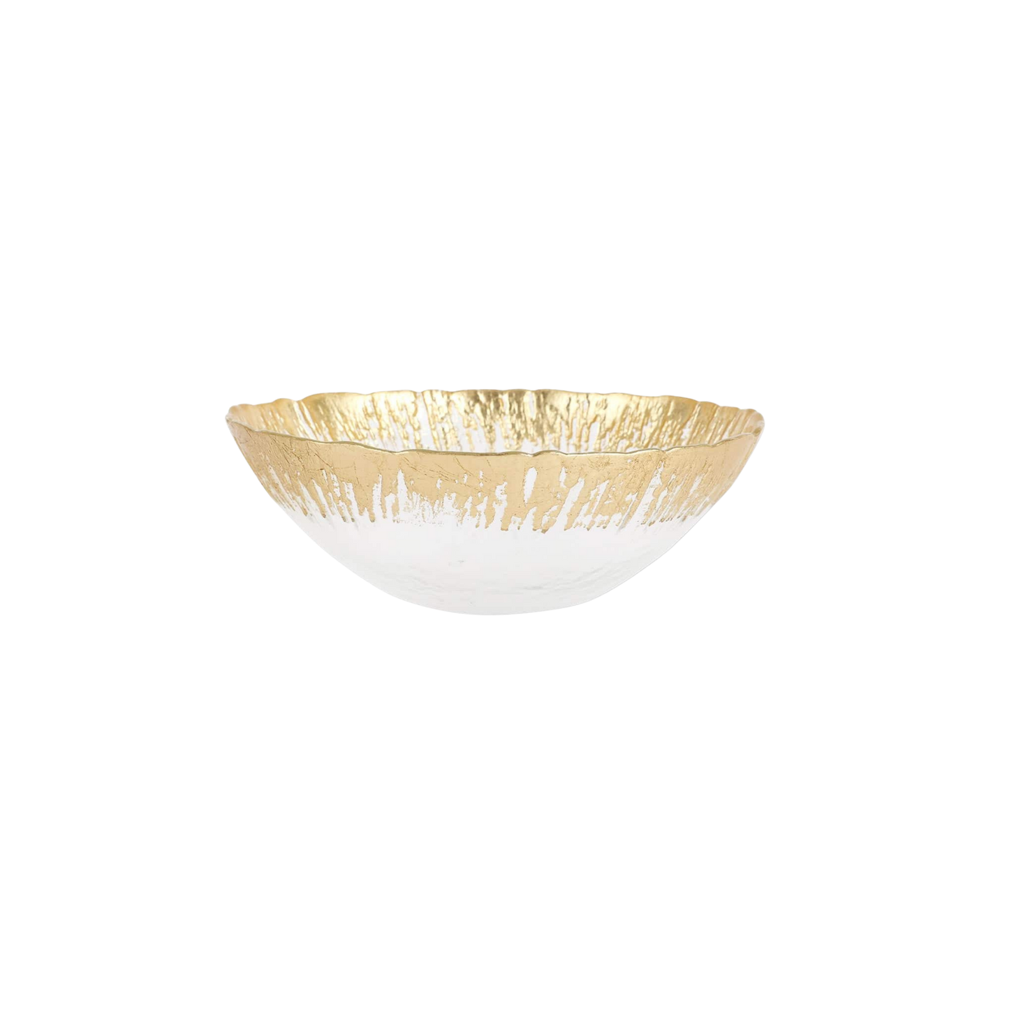 Rufolo Glass Gold Brushstroke Small Bowl