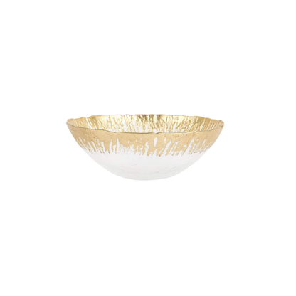 Rufolo Glass Gold Brushstroke Small Bowl