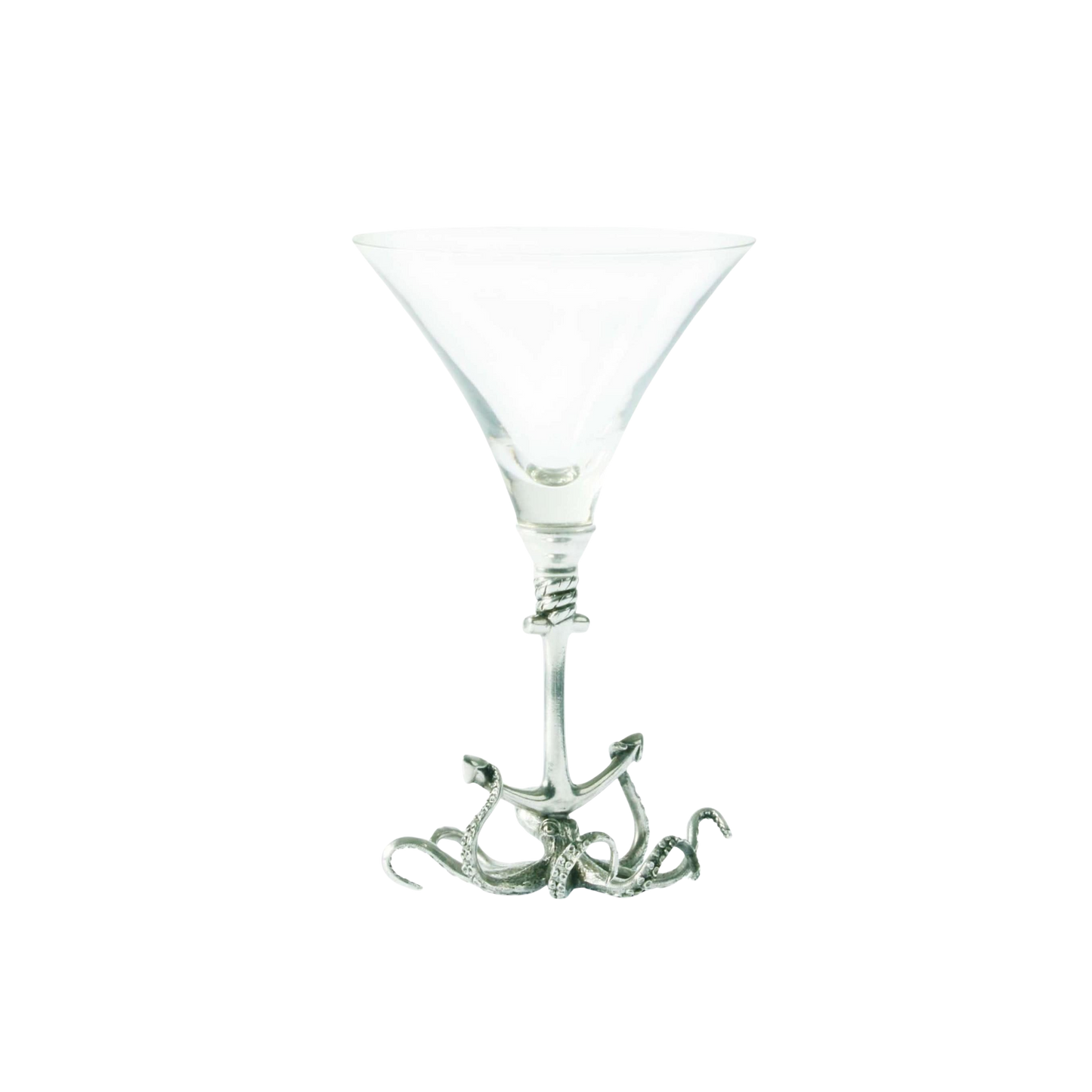 Octopus Pewter Stem Cocktail Glass - Set of 2