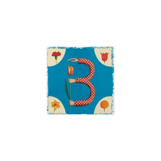 Vida Alegre - Porcelain Plaque Letter B
