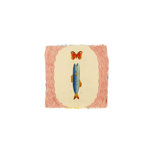 Vida Alegre - Porcelain Plaque Letter I