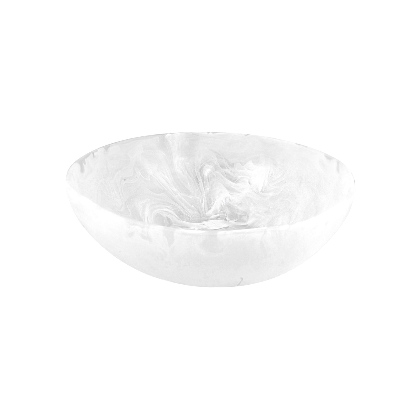 Wave Bowl Large- white Swirl