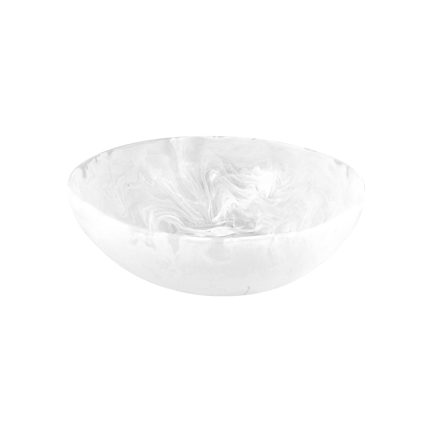 Wave Bowl Large- white Swirl