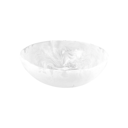 Wave Bowl Large- white Swirl