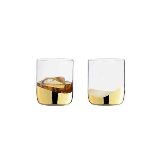 Wave DOF Tumblers Gold - Set of 2