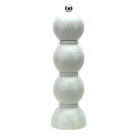 White Bobbin Salt or Pepper Mill