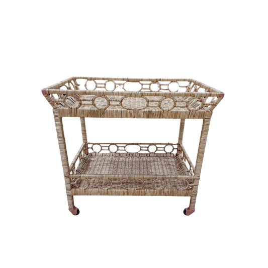 Wicker Bar Cart