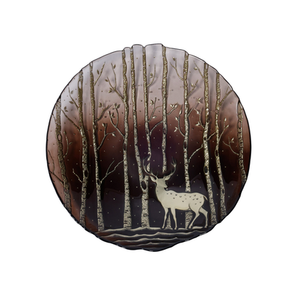 Wilderness Tableware Serving Bowl - Taupe and Gold