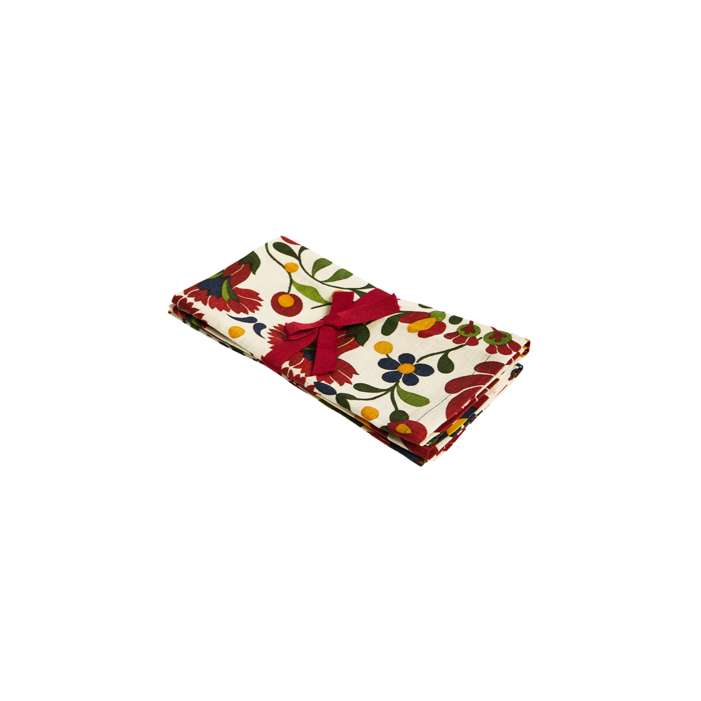 Windflower Large Napkins in Bordeaux - Set of 2