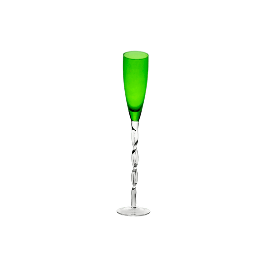Adriana Champagne Glass in Emerald Green - Set of 4 - Hosted by Kelly Gaudreau