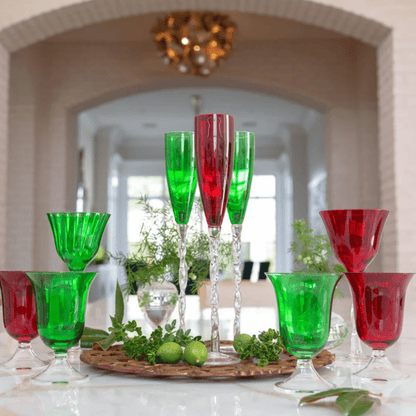 Adriana Champagne Glass in Emerald Green - Set of 4 - Hosted by Kelly Gaudreau