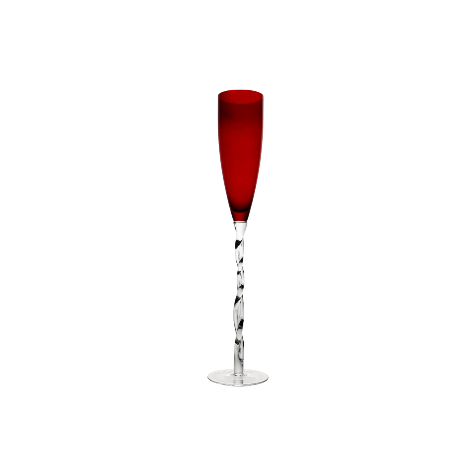 Adriana Champagne Glass in Red - Set of 4 - Hosted by Kelly Gaudreau