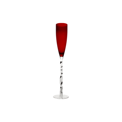 Adriana Champagne Glass in Red - Set of 4 - Hosted by Kelly Gaudreau