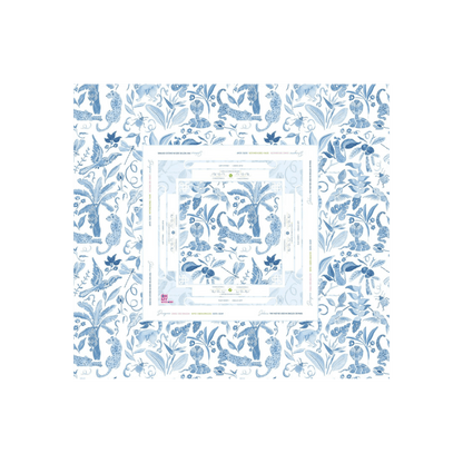 Amazon Blue Instructional Mahjong Tablecloth - Hosted by Kelly Gaudreau