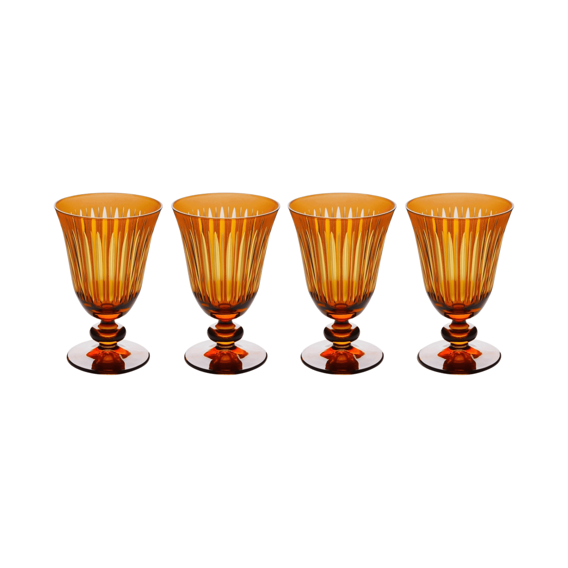Amber Prism Wine Glasses - Set of 4 - Hosted by Kelly Gaudreau