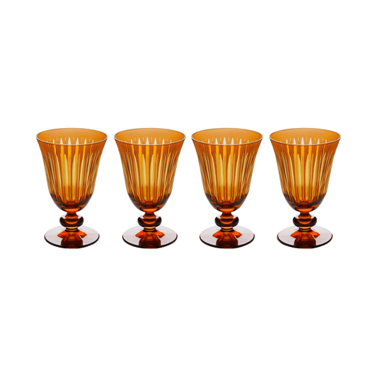 Amber Prism Wine Glasses - Set of 4 - Hosted by Kelly Gaudreau