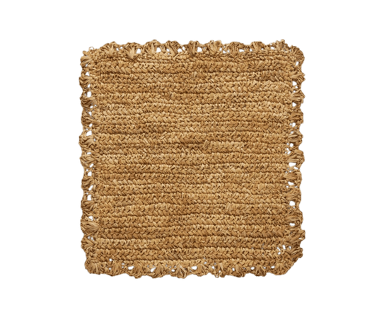 Amelia Square Placemats in Natural Sisal Set Of 4 - Hosted by Kelly Gaudreau