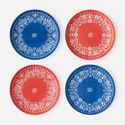 American Holiday Melamine "Paper" Plate Set of 4 - Hosted by Kelly Gaudreau