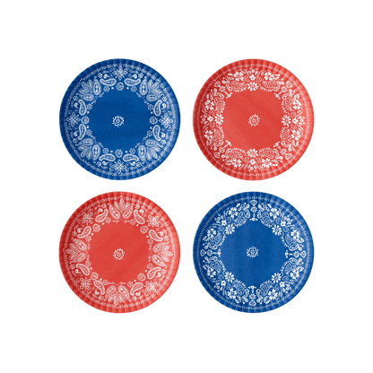 American Holiday Melamine "Paper" Plate Set of 4 - Hosted by Kelly Gaudreau