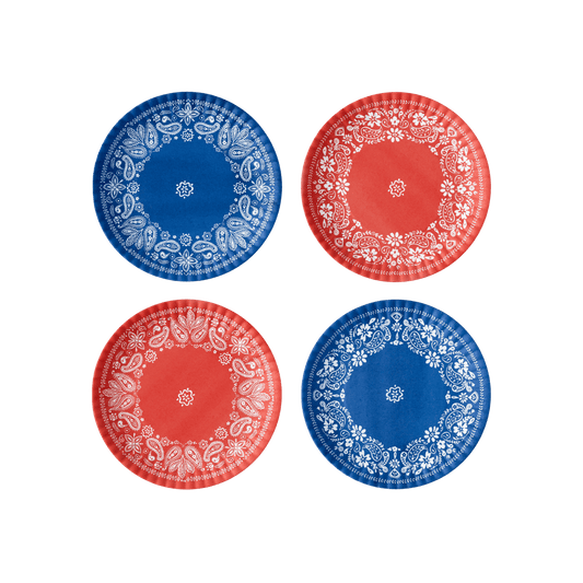 American Holiday Melamine "Paper" Plate Set of 4 - Hosted by Kelly Gaudreau