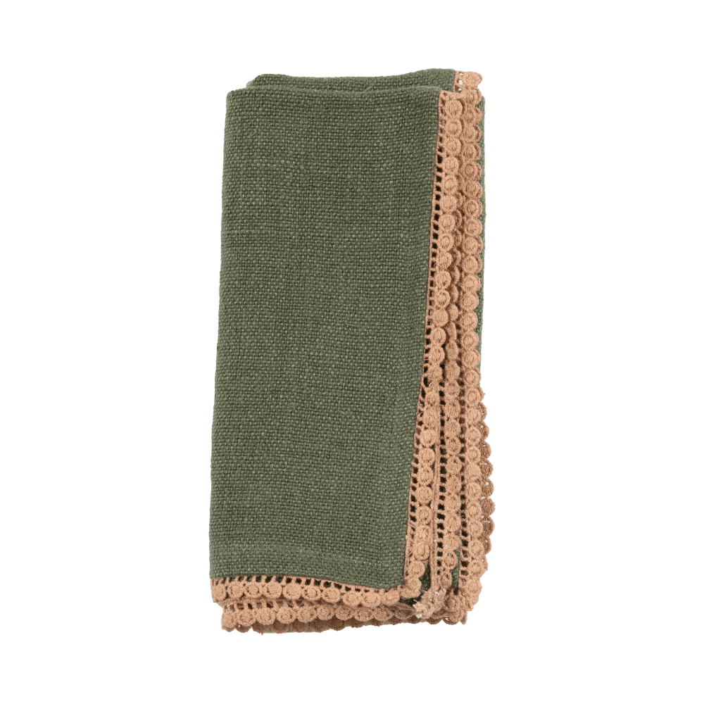 Anika Solid Table Napkin in Olive - Hosted by Kelly Gaudreau