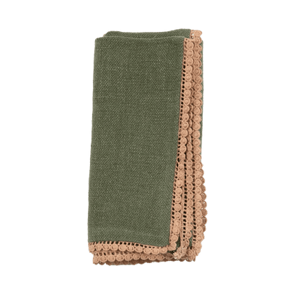 Anika Solid Table Napkin in Olive - Hosted by Kelly Gaudreau