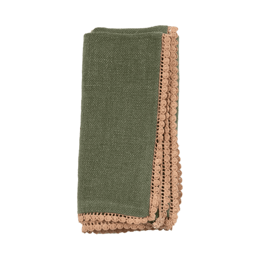 Anika Solid Table Napkin in Olive - Hosted by Kelly Gaudreau