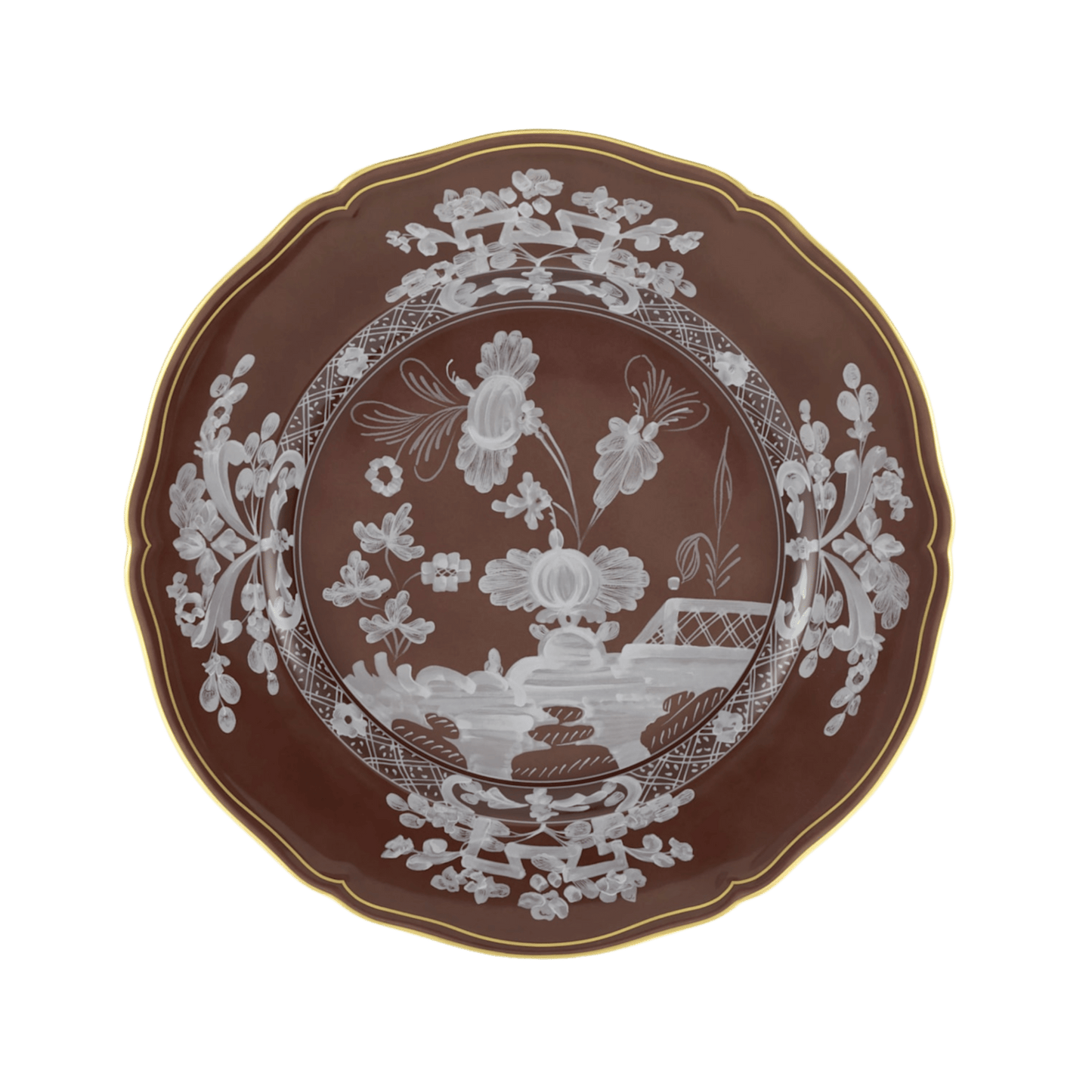 Antico Doccia Charger Plate in Castagna - Hosted by Kelly Gaudreau