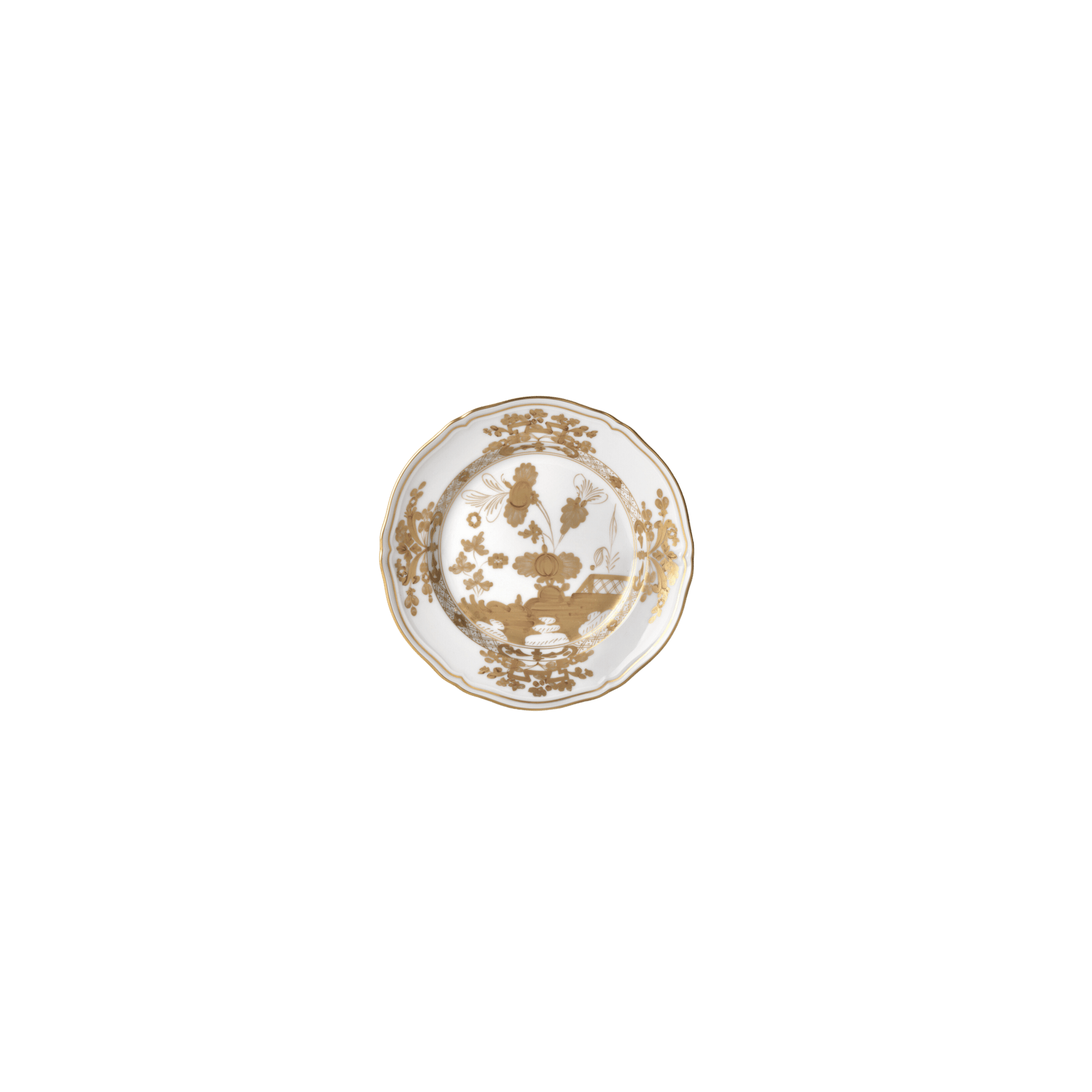 Antico Doccia Flat Dessert Plate - Aurum - Hosted by Kelly Gaudreau