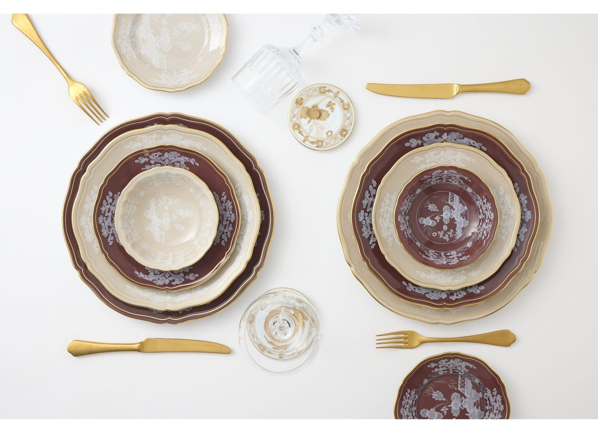 Antico Doccia Flat Dessert Plate - Castagna - Hosted by Kelly Gaudreau