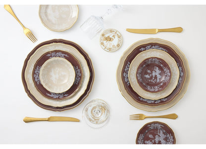 Antico Doccia Flat Dessert Plate - Castagna - Hosted by Kelly Gaudreau