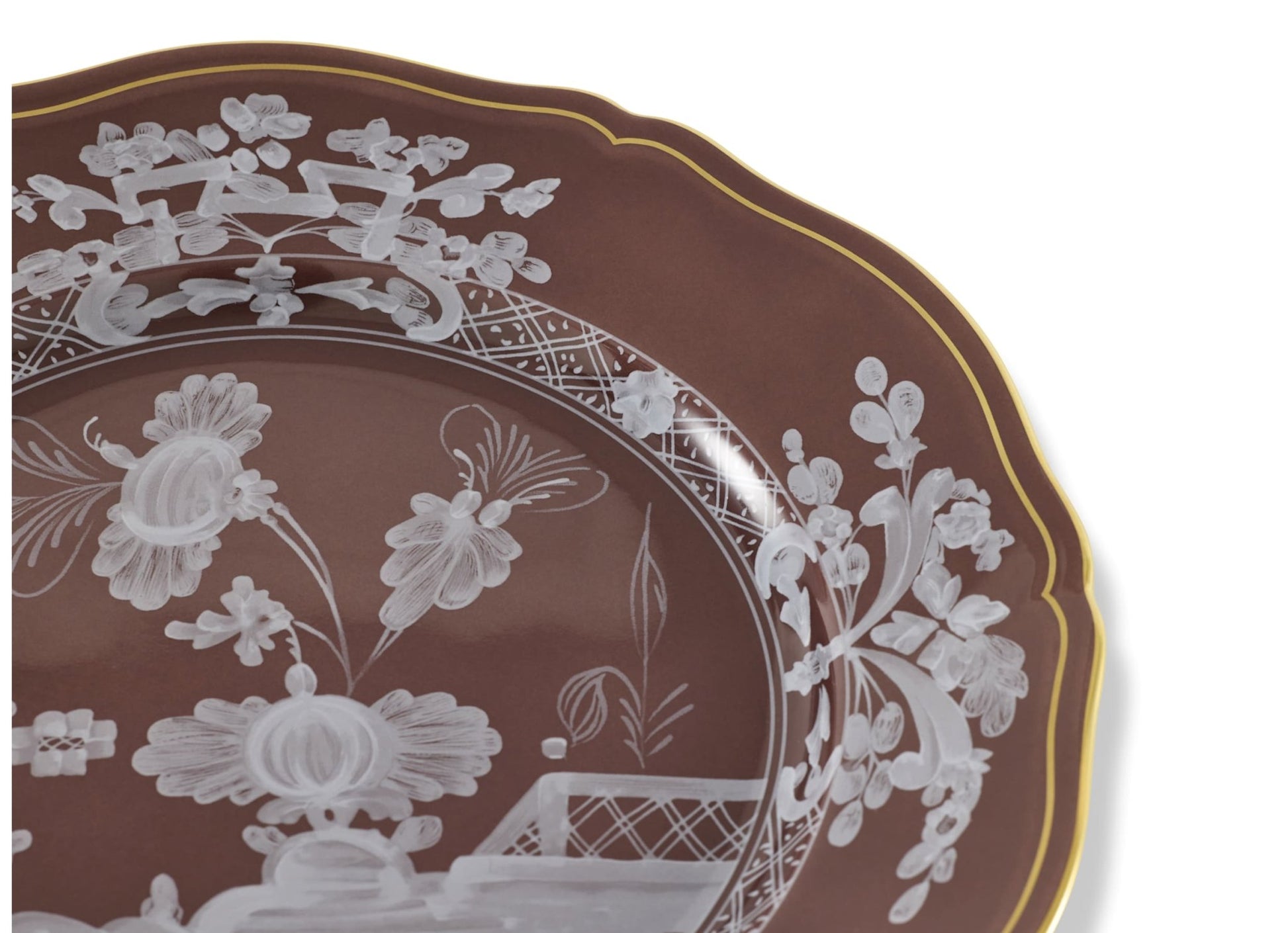 Antico Doccia Flat Dinner Plate - Castagna - Hosted by Kelly Gaudreau