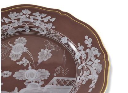 Antico Doccia Flat Dinner Plate - Castagna - Hosted by Kelly Gaudreau