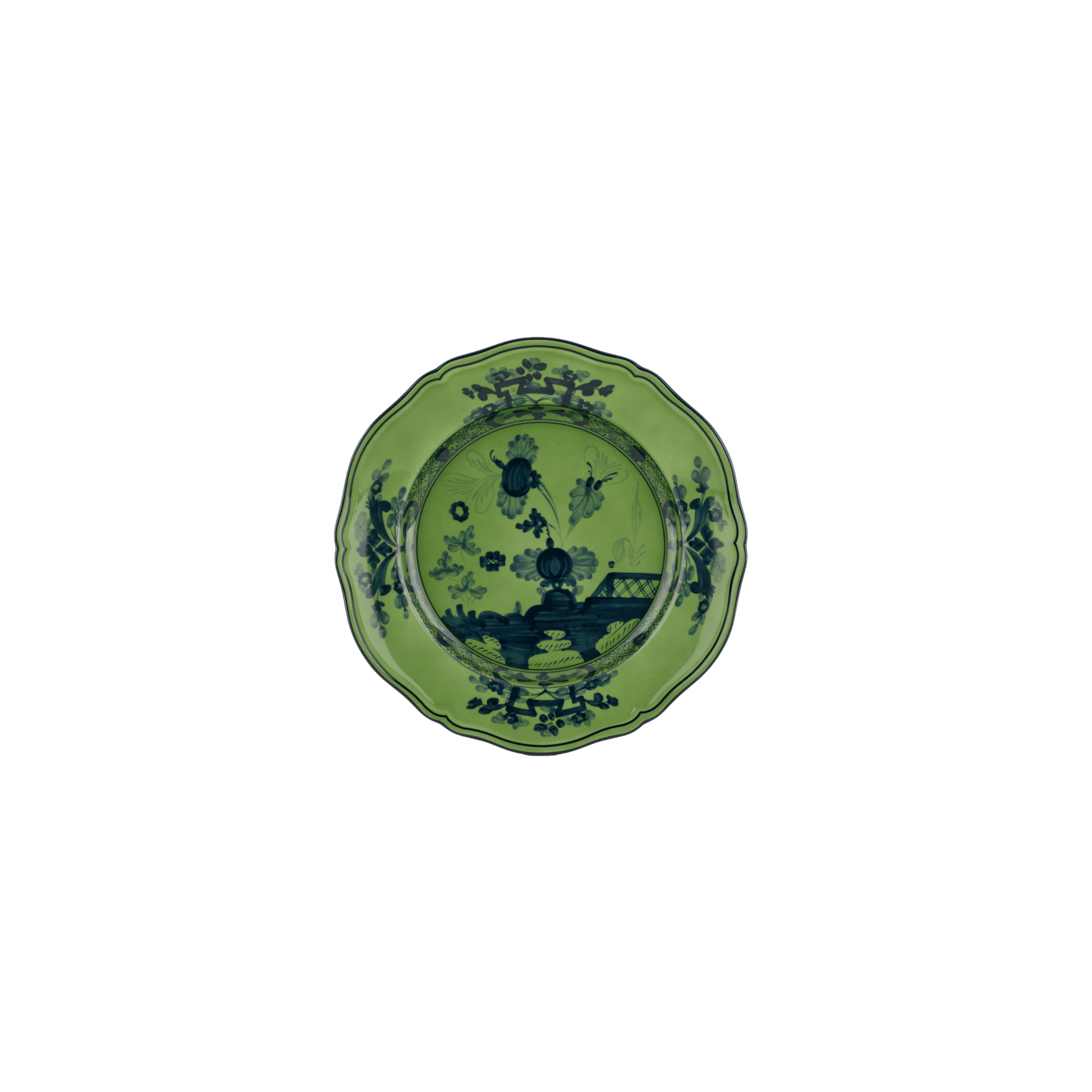 Antico Doccia Flat Dinner Plate - Malachite - Hosted by Kelly Gaudreau