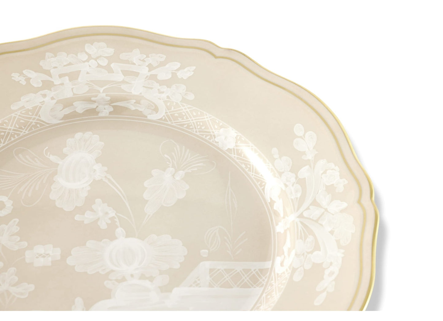 Antico Doccia Flat Dinner Plate - Meringa - Hosted by Kelly Gaudreau