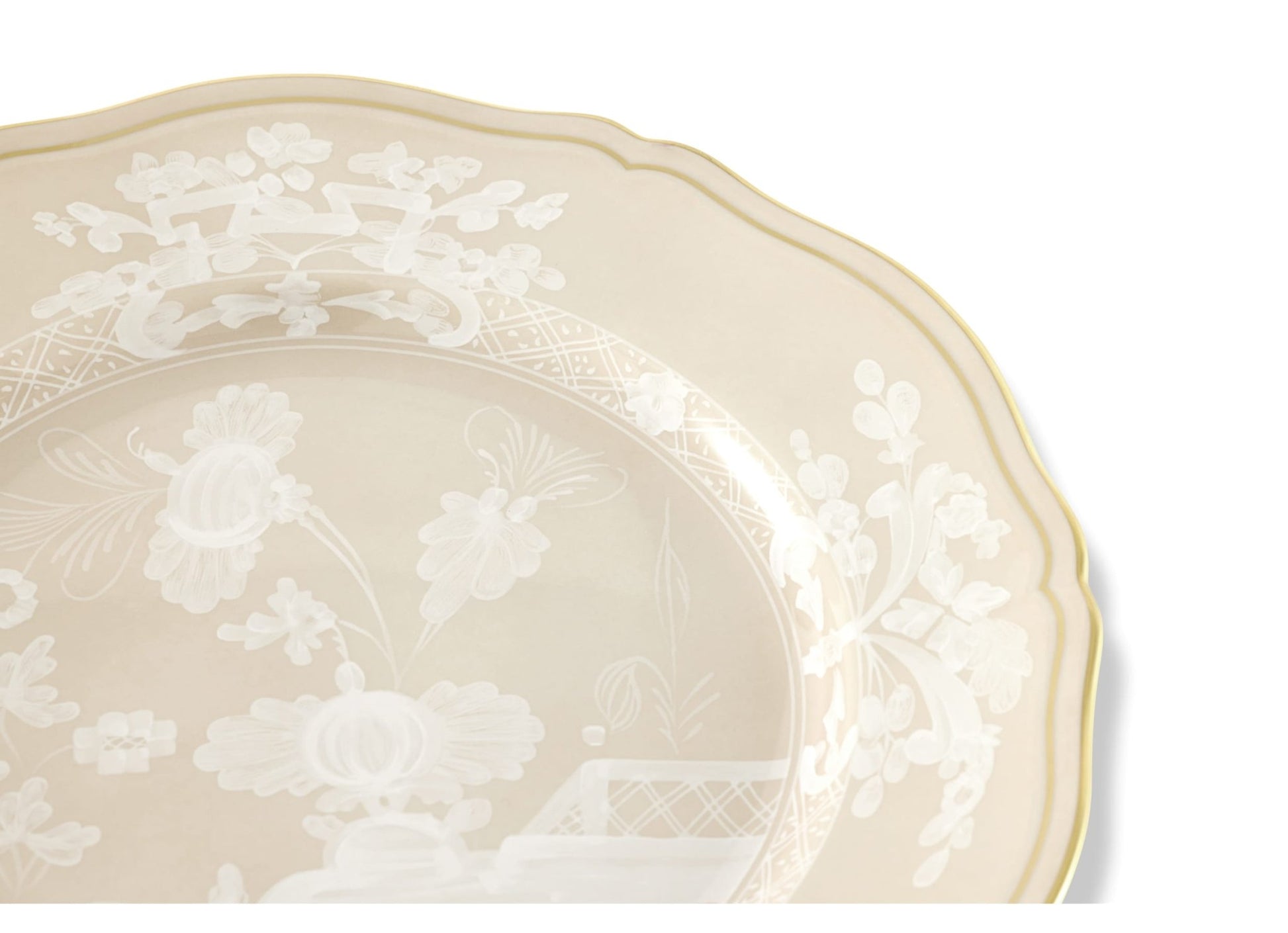 Antico Doccia Flat Dinner Plate - Meringa - Hosted by Kelly Gaudreau