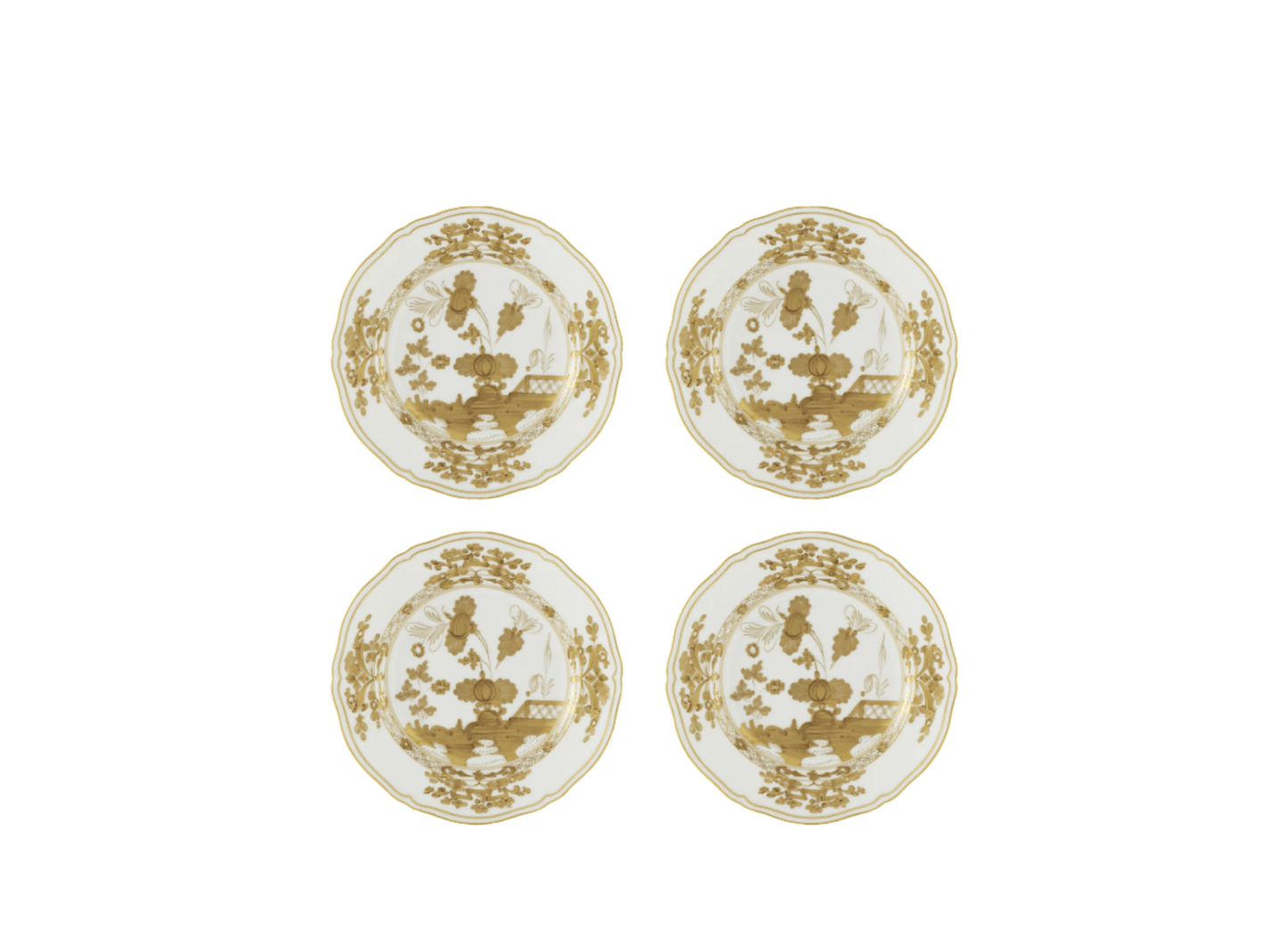 Antico Doccia Set of 4 Dessert plate - Aurum - Hosted by Kelly Gaudreau