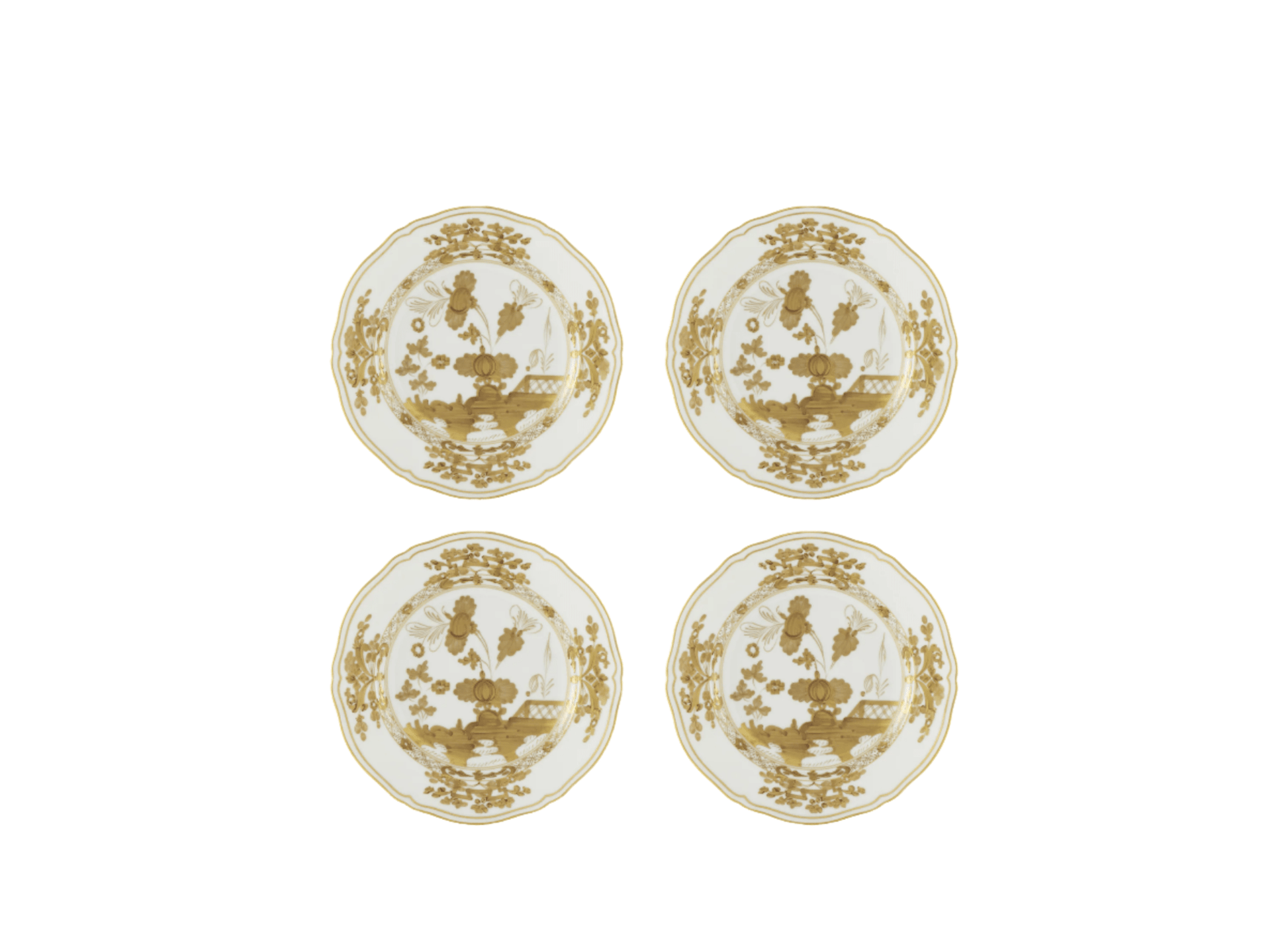 Antico Doccia Set of 4 Dessert plate - Aurum - Hosted by Kelly Gaudreau