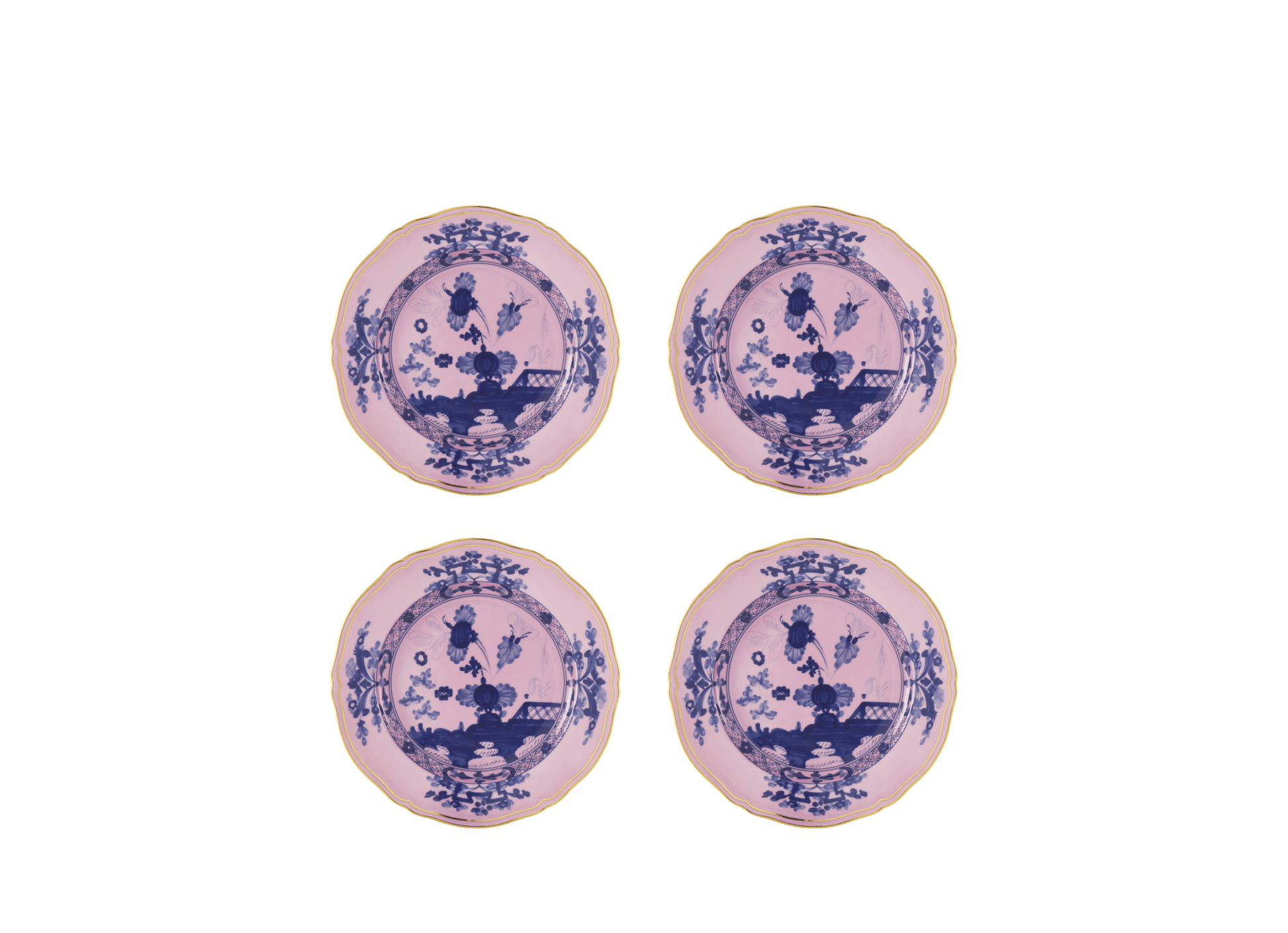 Antico Doccia Set of 4 Dessert plate - Azalea - Hosted by Kelly Gaudreau