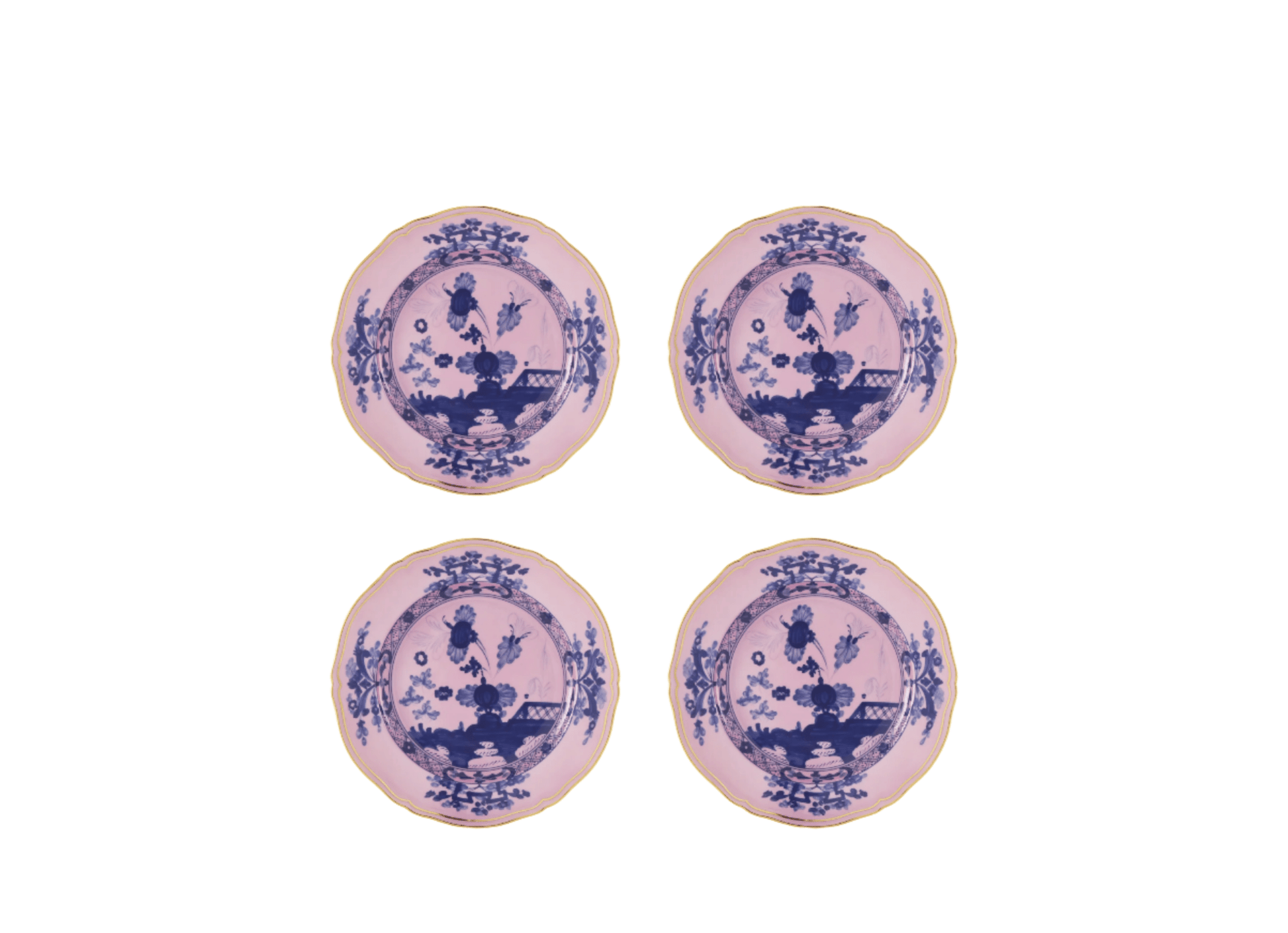 Antico Doccia Set of 4 Dessert plate - Azalea - Hosted by Kelly Gaudreau