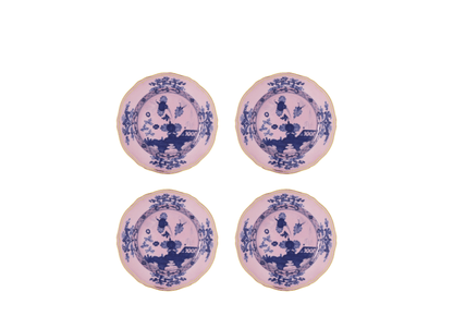 Antico Doccia Set of 4 Dessert plate - Azalea - Hosted by Kelly Gaudreau