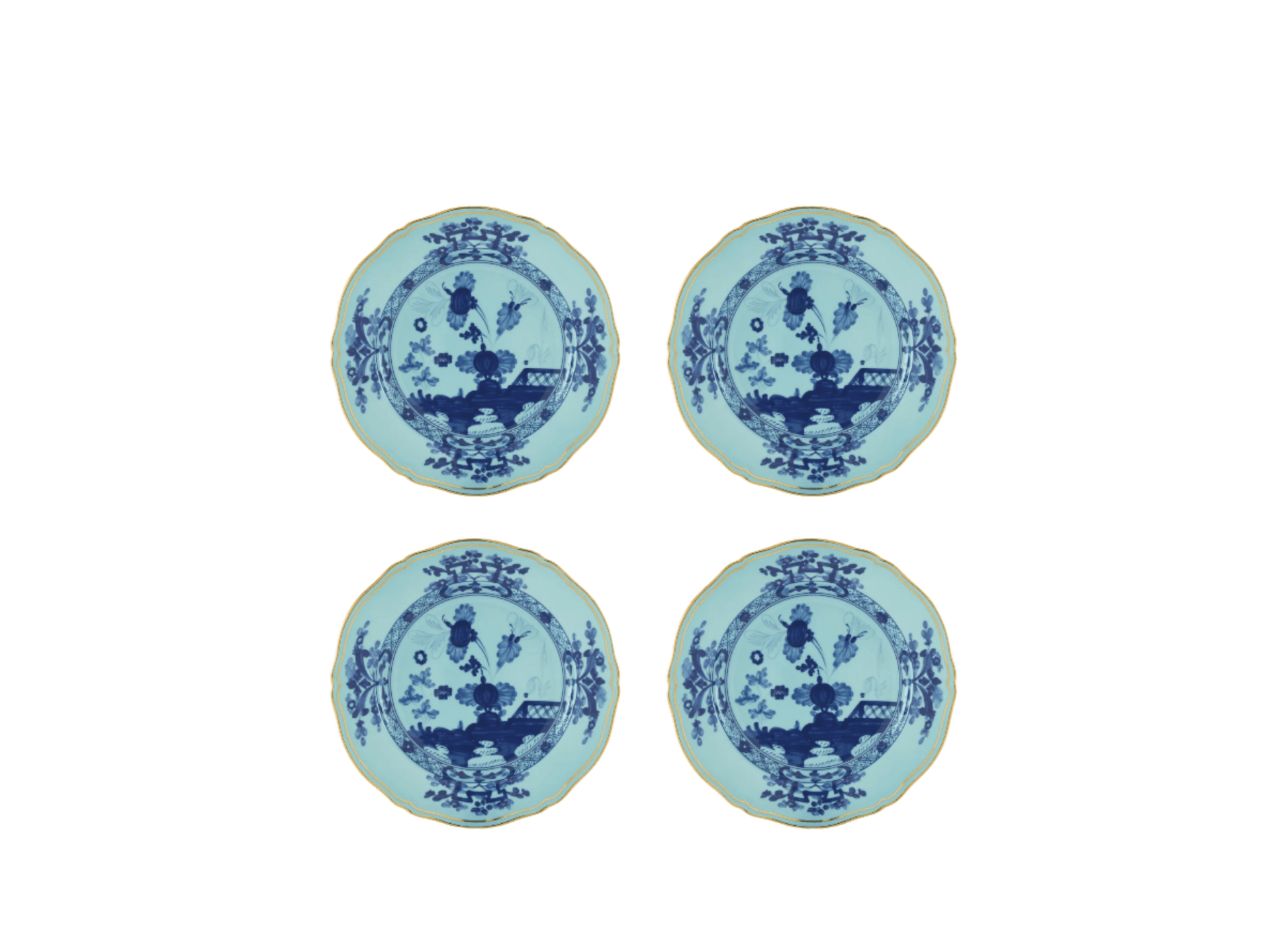 Antico Doccia Set of 4 Dessert plate - Iris - Hosted by Kelly Gaudreau