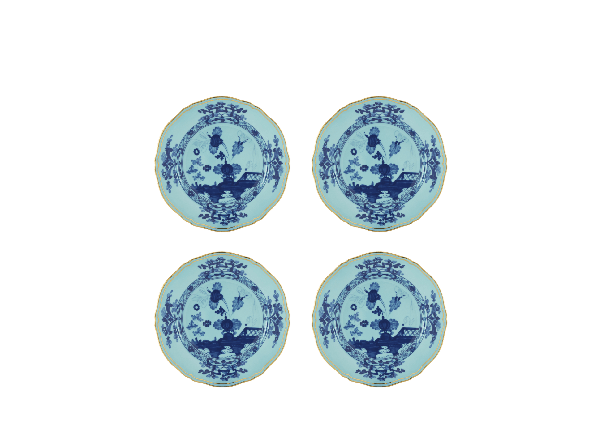 Antico Doccia Set of 4 Dessert plate - Iris - Hosted by Kelly Gaudreau